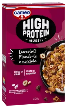 Dr. Oetker High Protein Müesli Cioccolato, mandorle e nocciole