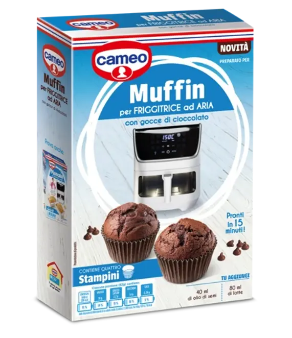 Dr. Oetker Preparato per Muffin per friggitrice ad aria con gocce di cioccolato
