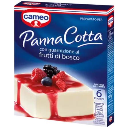 Preparato per Panna Cotta con guarnizione ai Frutti di bosco