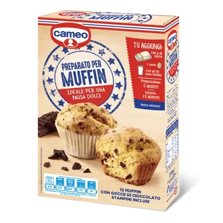 Preparato per Muffins con gocce di cioccolato